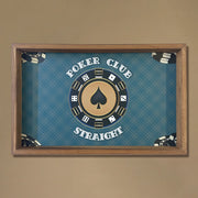 Poker Tray Set of 3 in Natural Teak Wood - Rectangle